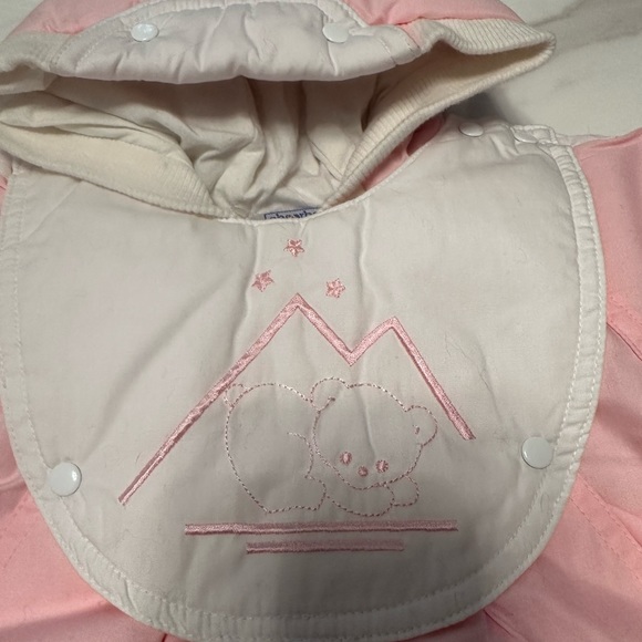 Pink & white snowsuit SIX MONTHS BY ABSERBA - Picture 2 of 9